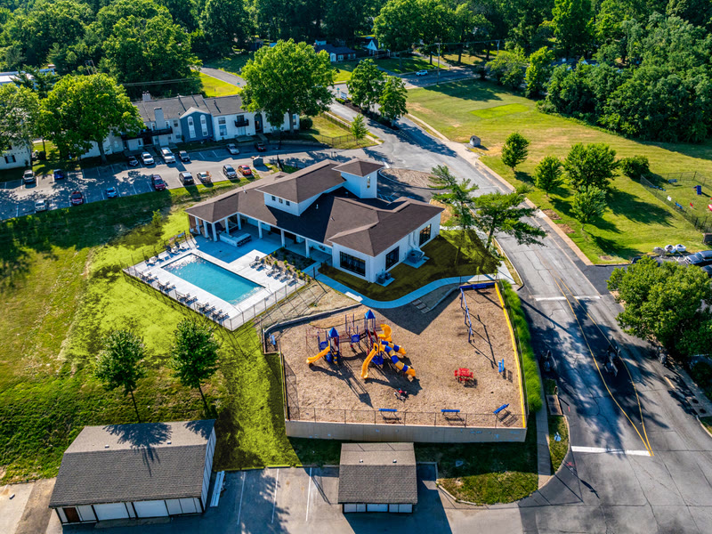 Aerial view of Residences at Bella Vista in St. Louis, Missouri
